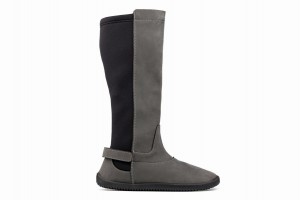 Botas Altas Ahinsa Nubuck Barefoot Mujer Gris | JFS1877SU