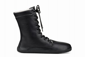 Botas de Invierno Ahinsa Jaya Barefoot Mujer Negras | HLQ8255AJ