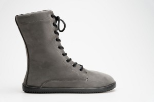 Botas de Invierno Ahinsa Jaya Nubuck Barefoot Mujer Gris | PZX3423IW