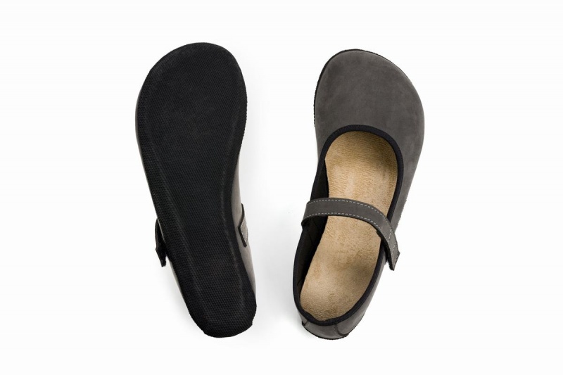 Ballerinas Ahinsa Ananda Nubuck Barefoot Mujer Gris | XMS1879MG