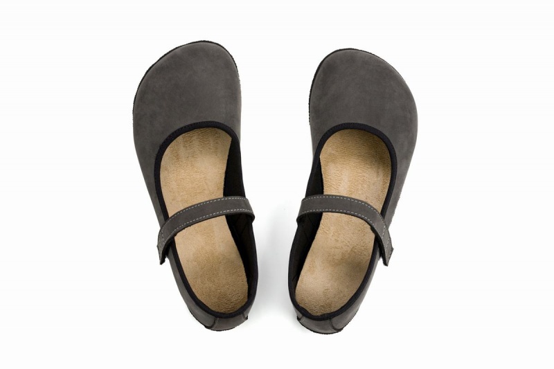 Ballerinas Ahinsa Ananda Nubuck Barefoot Mujer Gris | XMS1879MG