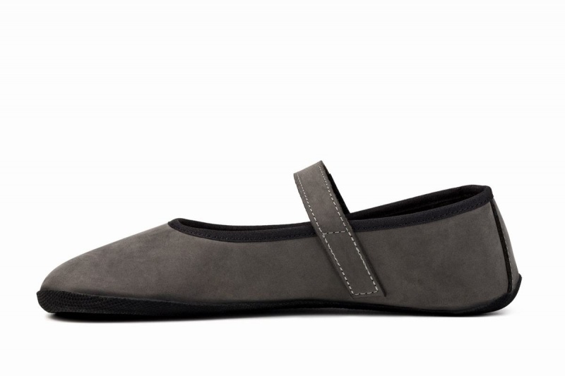 Ballerinas Ahinsa Ananda Nubuck Barefoot Mujer Gris | XMS1879MG