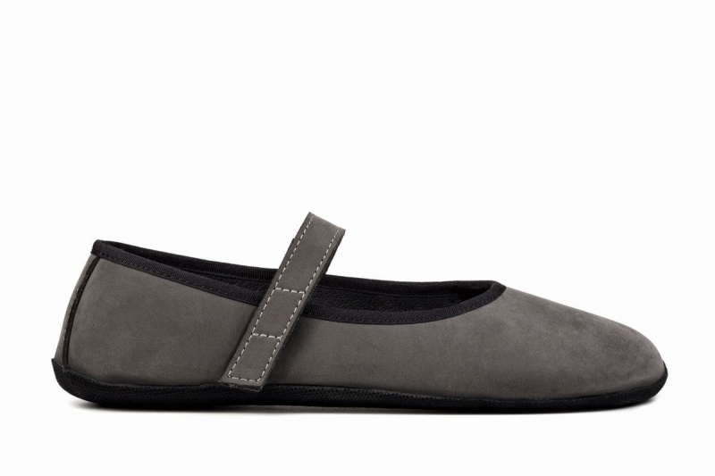 Ballerinas Ahinsa Ananda Nubuck Barefoot Mujer Gris | XMS1879MG