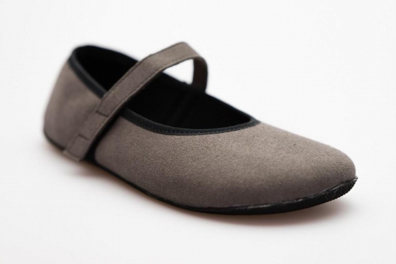 Ballerinas Ahinsa Ananda Suede Barefoot Mujer Gris | ZBG435KW