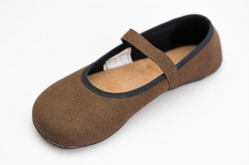 Ballerinas Ahinsa Ananda Suede Barefoot Mujer Marrones | UVJ6976MI