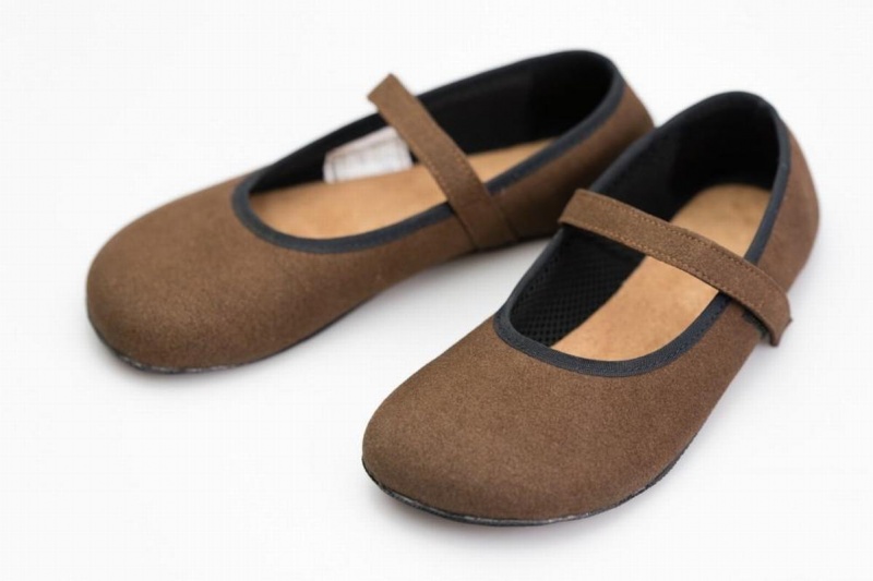 Ballerinas Ahinsa Ananda Suede Barefoot Mujer Marrones | UVJ6976MI