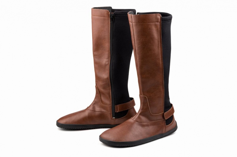 Botas Altas Ahinsa Barefoot Mujer Marrones | LWV1387BB