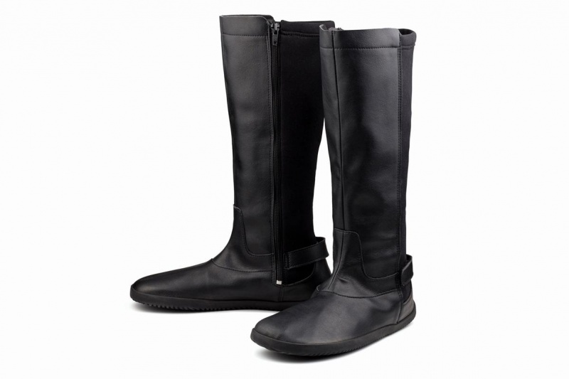 Botas Altas Ahinsa Barefoot Mujer Negras | OXL3388WM