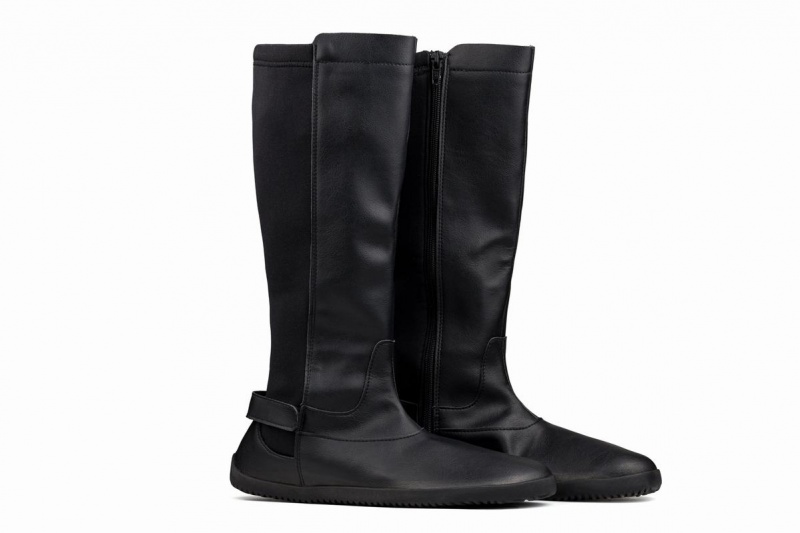 Botas Altas Ahinsa Barefoot Mujer Negras | OXL3388WM