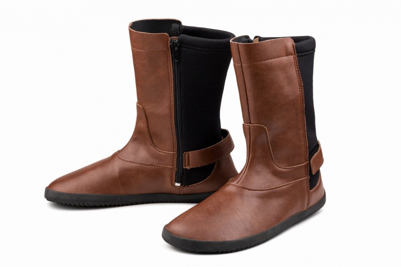 Botas Media Pierna Ahinsa Barefoot Mujer Marrones | EJV5666PE