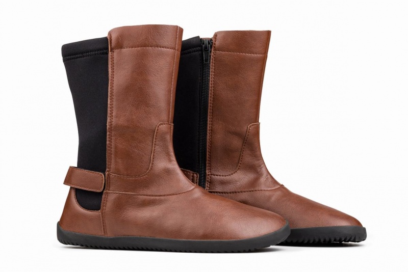 Botas Media Pierna Ahinsa Barefoot Mujer Marrones | EJV5666PE