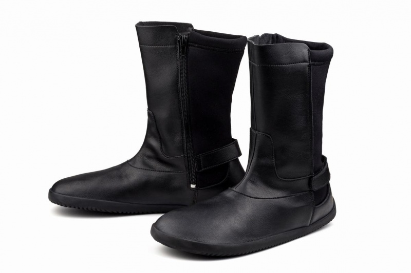 Botas Media Pierna Ahinsa Barefoot Mujer Negras | VOJ4781RX