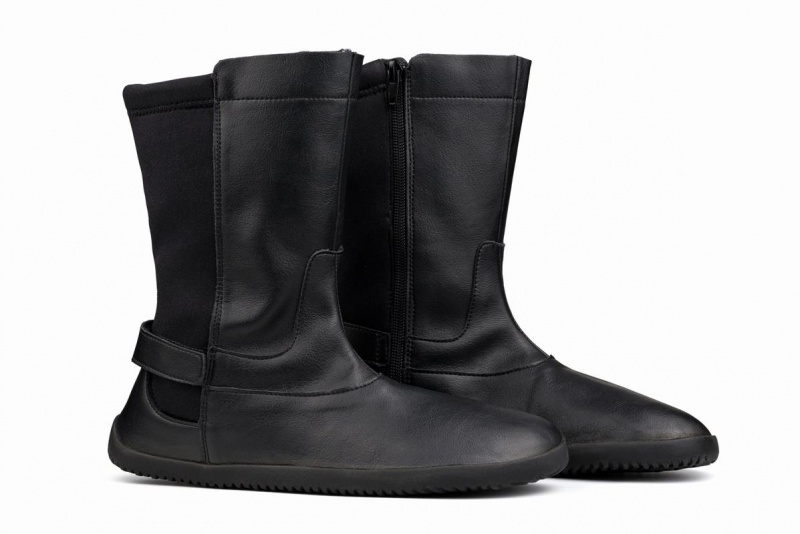 Botas Media Pierna Ahinsa Barefoot Mujer Negras | VOJ4781RX