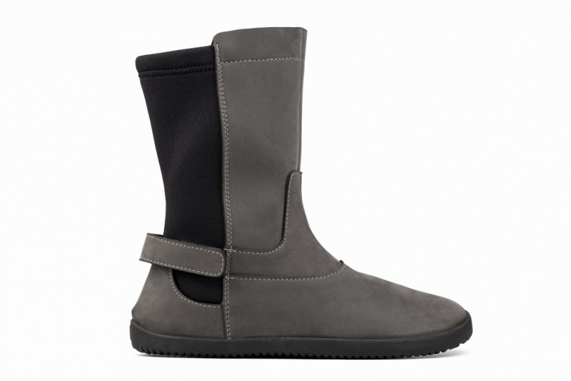 Botas Media Pierna Ahinsa Nubuck Barefoot Mujer Gris | PKG972TA