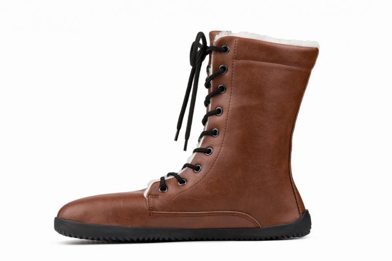 Botas de Invierno Ahinsa Jaya Barefoot Mujer Marrones | PBQ5664YQ