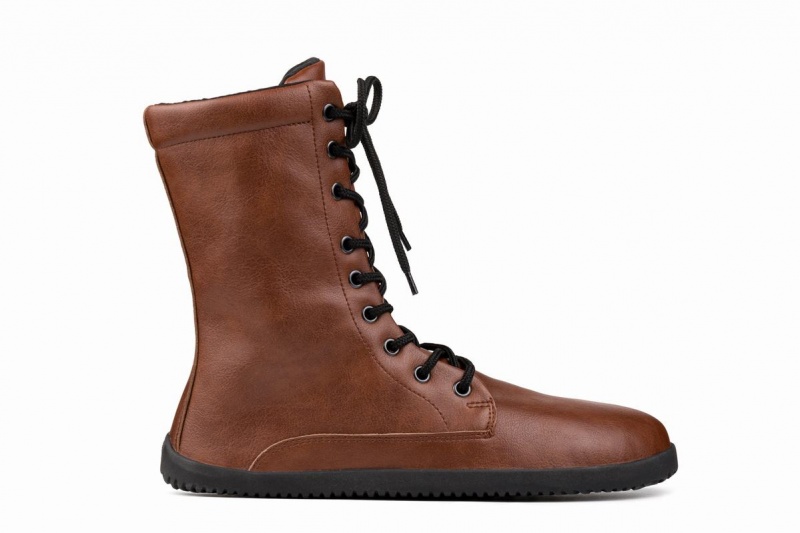 Botas de Invierno Ahinsa Jaya Zip-up Barefoot Mujer Marrones | AAT1957VX