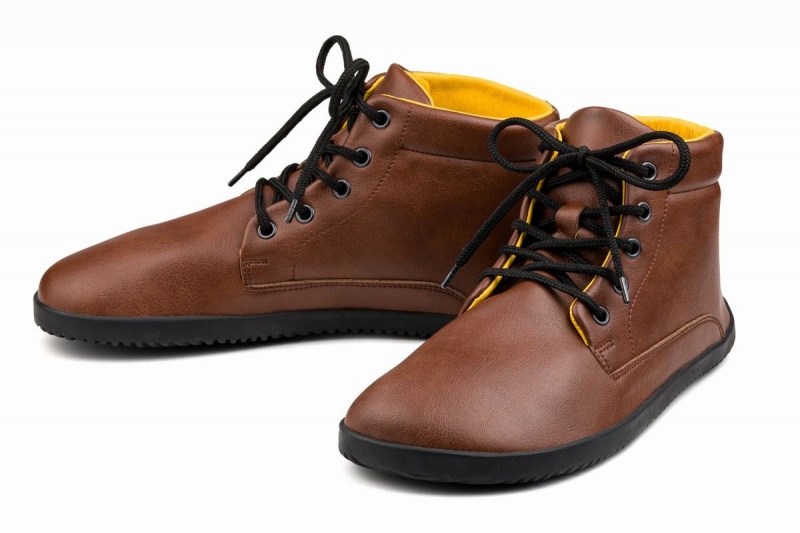 Botines Ahinsa Sundara Barefoot Hombre Marrones Claro | NZM535GS