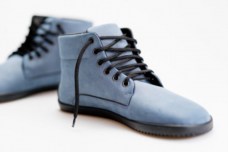 Botines Ahinsa Sundara Nubuck Barefoot Hombre Azules | BYN7143AI