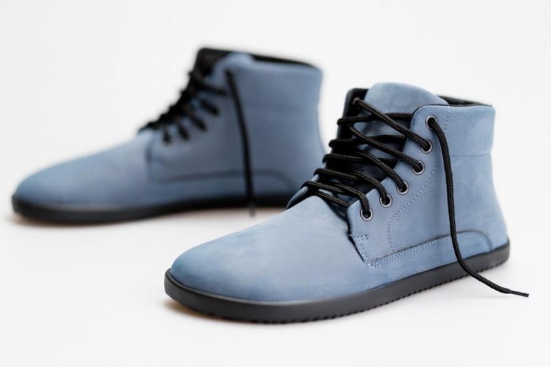 Botines Ahinsa Sundara Nubuck Barefoot Hombre Azules | BYN7143AI