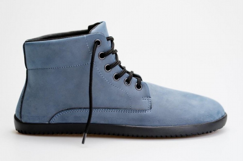 Botines Ahinsa Sundara Nubuck Barefoot Hombre Azules | BYN7143AI