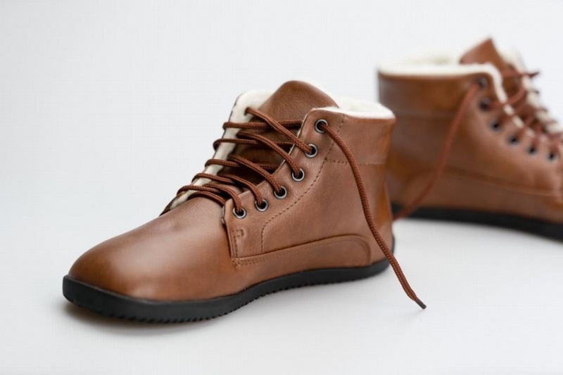 Botines Ahinsa Winter Barefoot Mujer Marrones Claro | LYG936AF