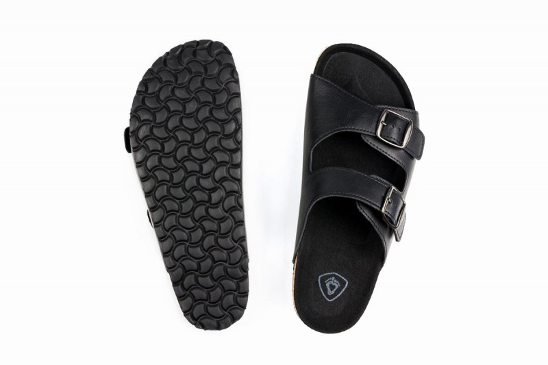 Sandalias Ahinsa Barefoot Hombre Negras | JOU7180AM