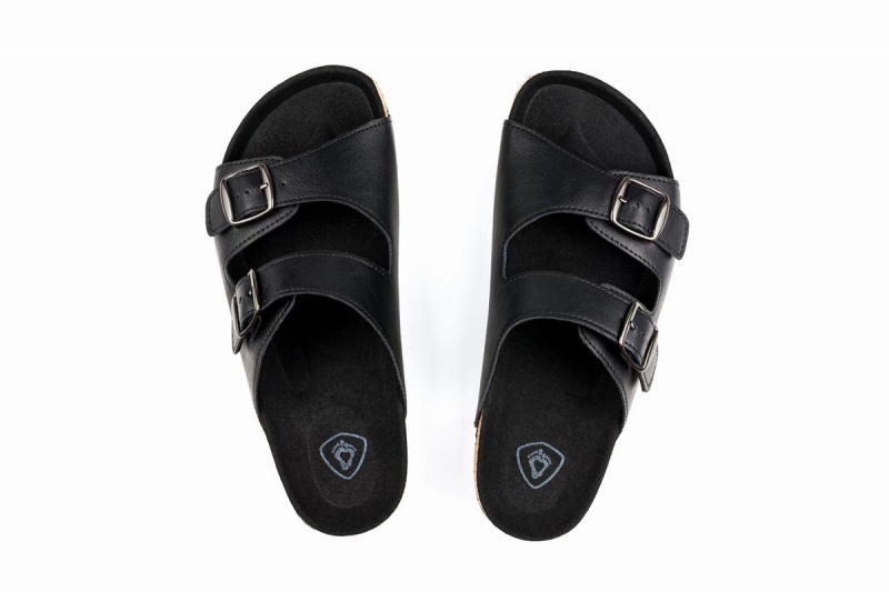 Sandalias Ahinsa Barefoot Hombre Negras | JOU7180AM