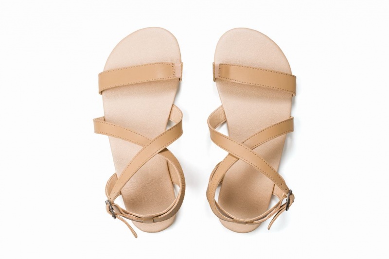 Sandalias Ahinsa Hava Barefoot Mujer Beige | ZHJ6859DD