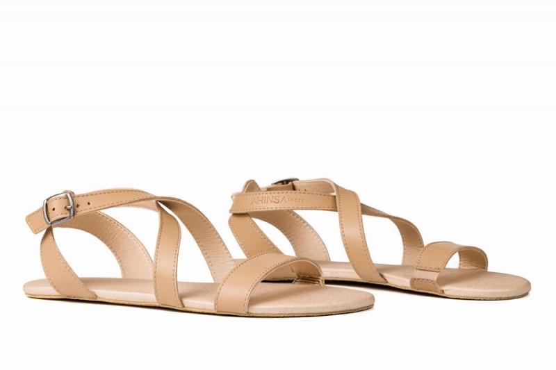 Sandalias Ahinsa Hava Barefoot Mujer Beige | ZHJ6859DD