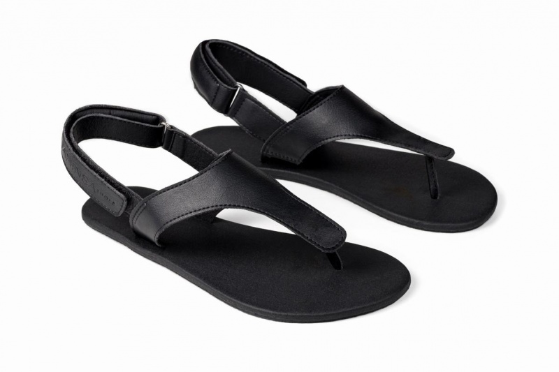 Sandalias Ahinsa Simple Barefoot Hombre Negras | IJM6433UZ