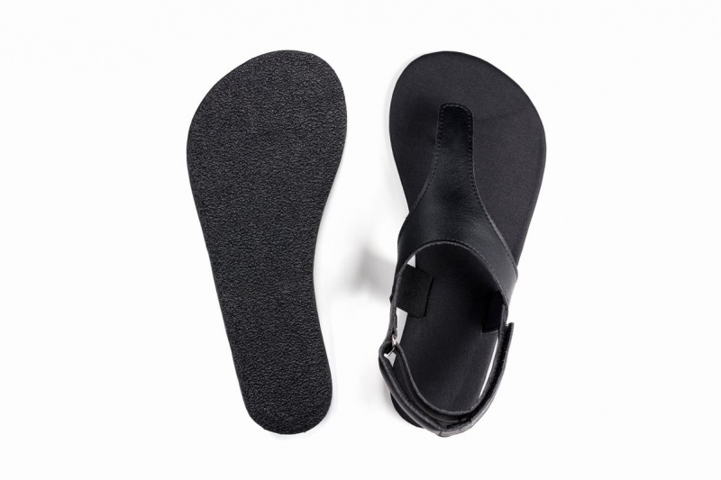 Sandalias Ahinsa Simple Barefoot Hombre Negras | IJM6433UZ