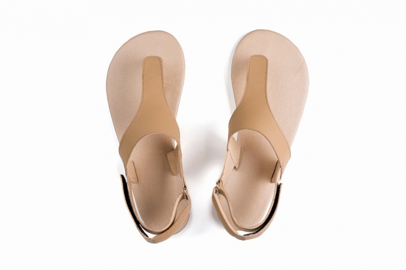 Sandalias Ahinsa Simple Barefoot Mujer Beige | AKD8655DG