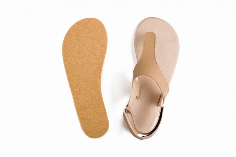 Sandalias Ahinsa Simple Barefoot Mujer Beige | AKD8655DG