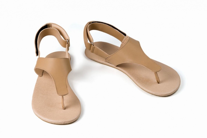 Sandalias Ahinsa Simple Barefoot Mujer Beige | AKD8655DG