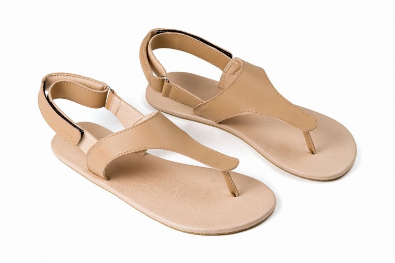 Sandalias Ahinsa Simple Barefoot Mujer Beige | AKD8655DG