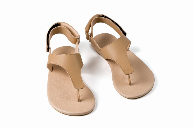 Sandalias Ahinsa Simple Barefoot Mujer Beige | AKD8655DG