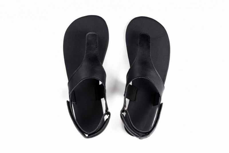 Sandalias Ahinsa Simple Barefoot Mujer Negras | HTD4462NJ