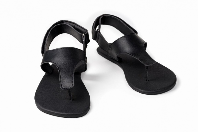 Sandalias Ahinsa Simple Barefoot Mujer Negras | HTD4462NJ