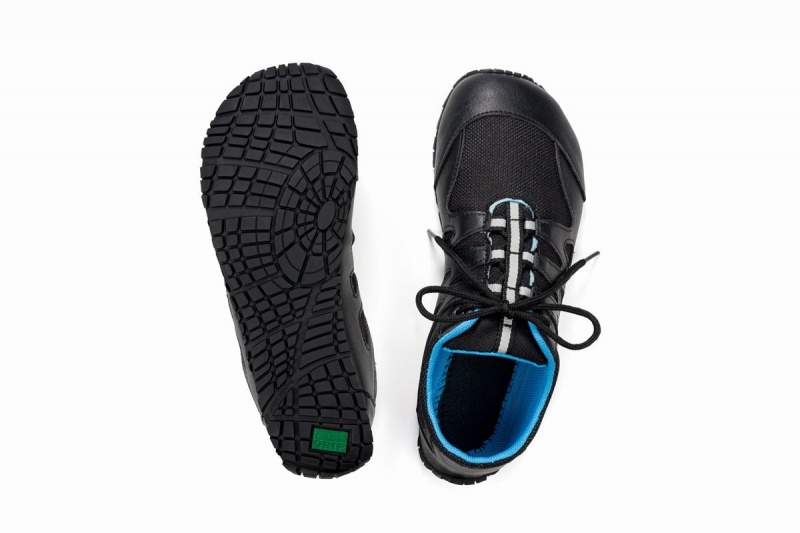 Zapatillas Running Ahinsa Chitra Run Barefoot Mujer Negras Azules | YSI10090GY