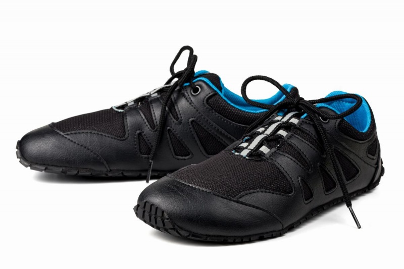 Zapatillas Running Ahinsa Chitra Run Barefoot Mujer Negras Azules | YSI10090GY