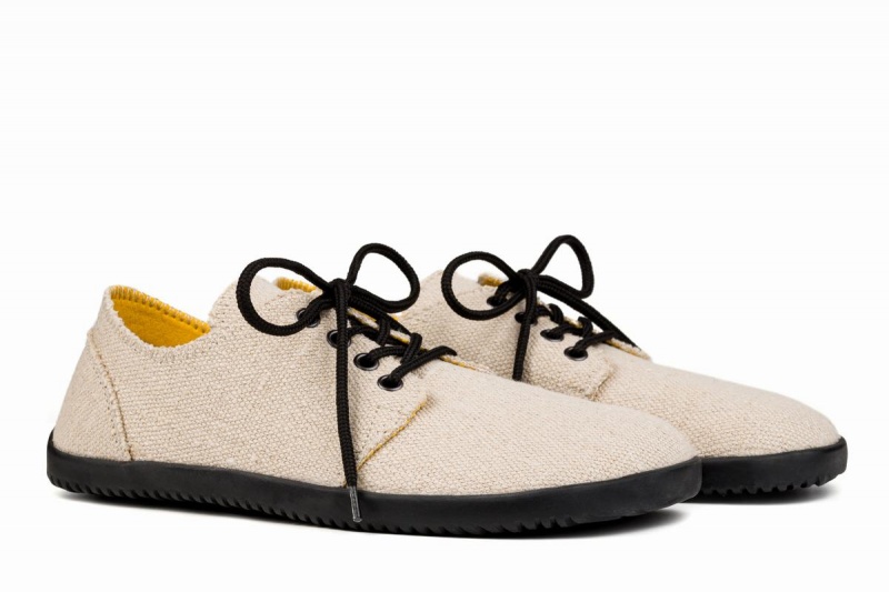 Zapatos Casuales Ahinsa Bindu 2 Hemp Barefoot Hombre Beige | IQL639PH