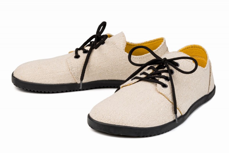 Zapatos Casuales Ahinsa Bindu 2 Hemp Barefoot Hombre Beige | IQL639PH