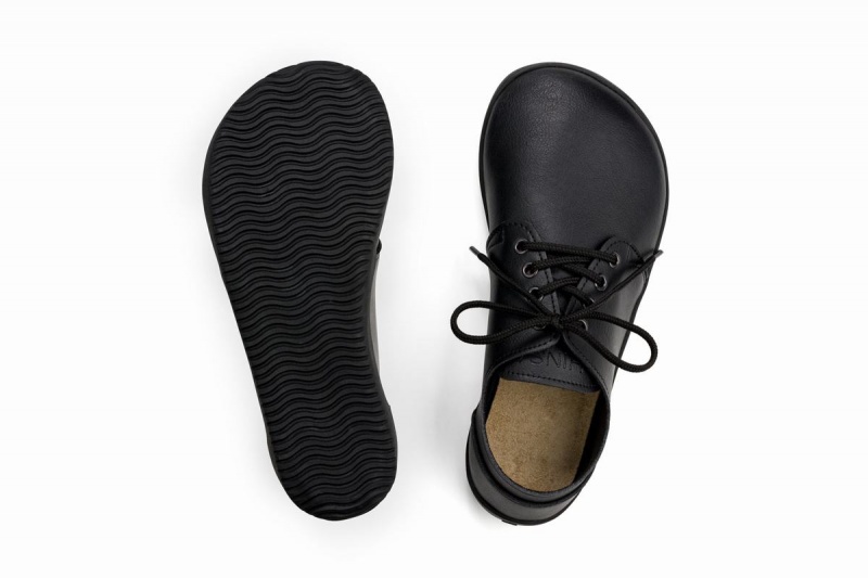 Zapatos Casuales Ahinsa Xwide Barefoot Hombre Negras | UAE5572EU